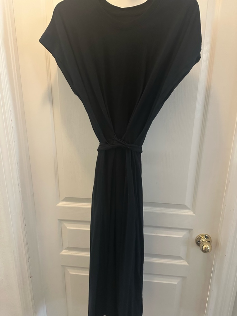 Universal Thread Black Knot-Front Maxi Dress